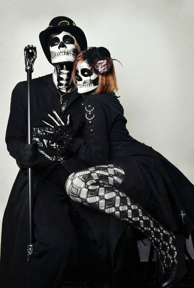 Gothic Halloween Makeup for Couples