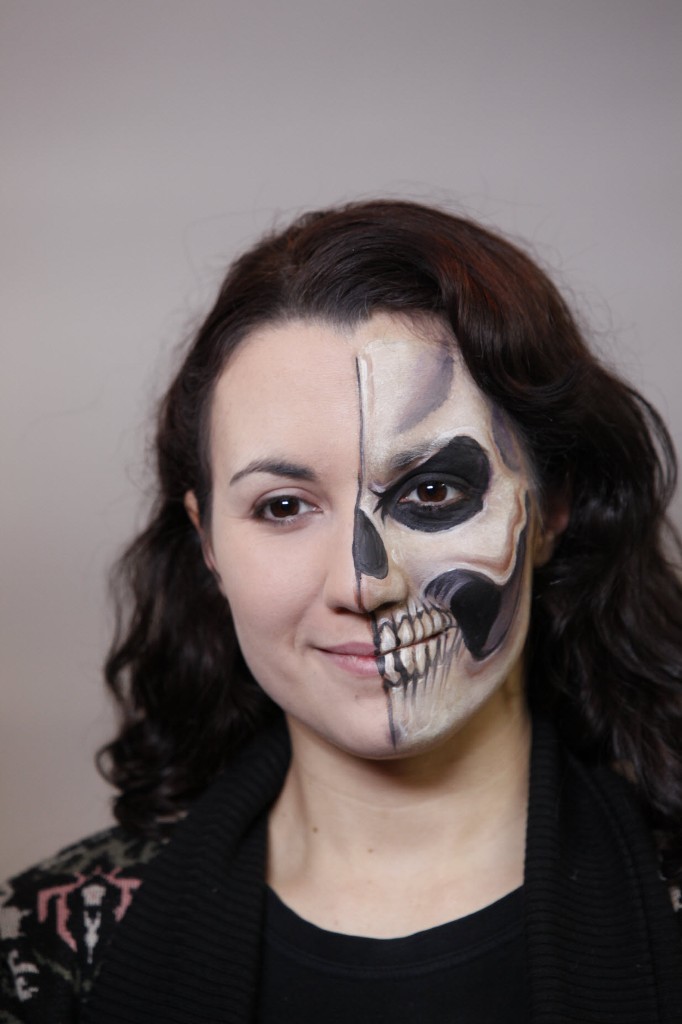 Great Half Face Halloween Makeup