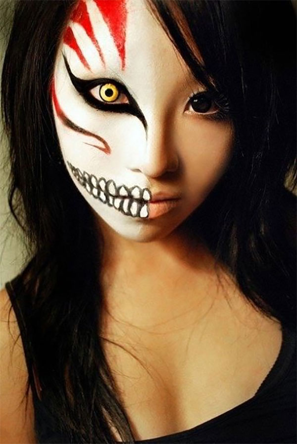 Half Face Halloween Makeup