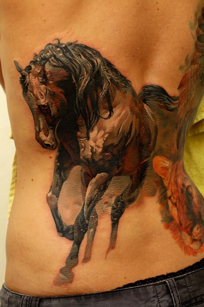 Horse-back-tattoo