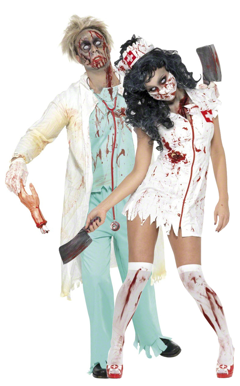 Nurse and Doctor Halloween Makeup for Couples