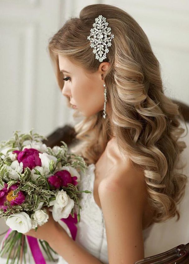 Romantic Wedding Hairstyles With Bangs