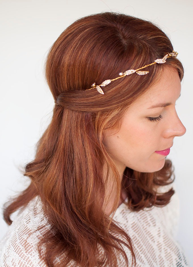 Romantic Wedding Hairstyles With Headband