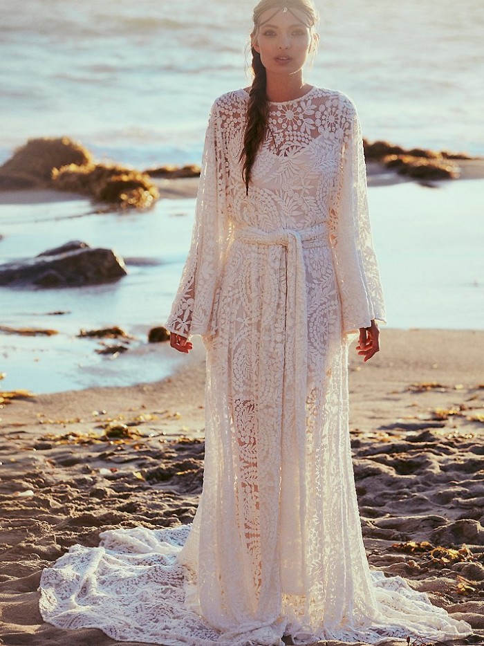 dazzling bohemian wedding dress