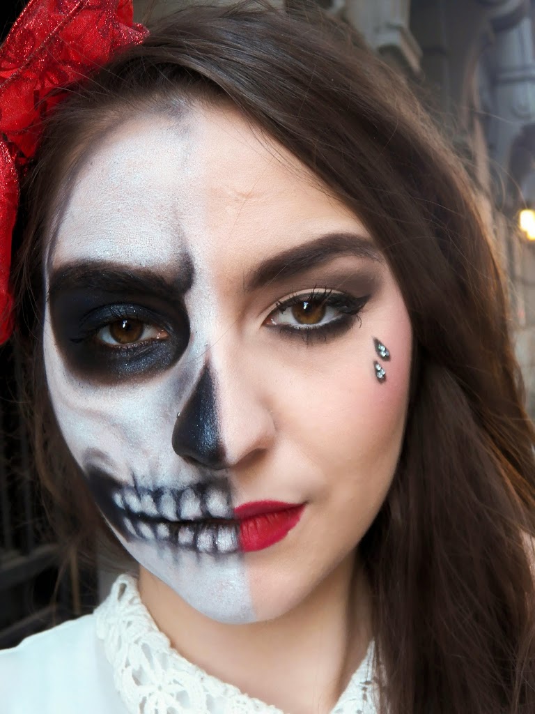 exciting Half Face Halloween Makeup