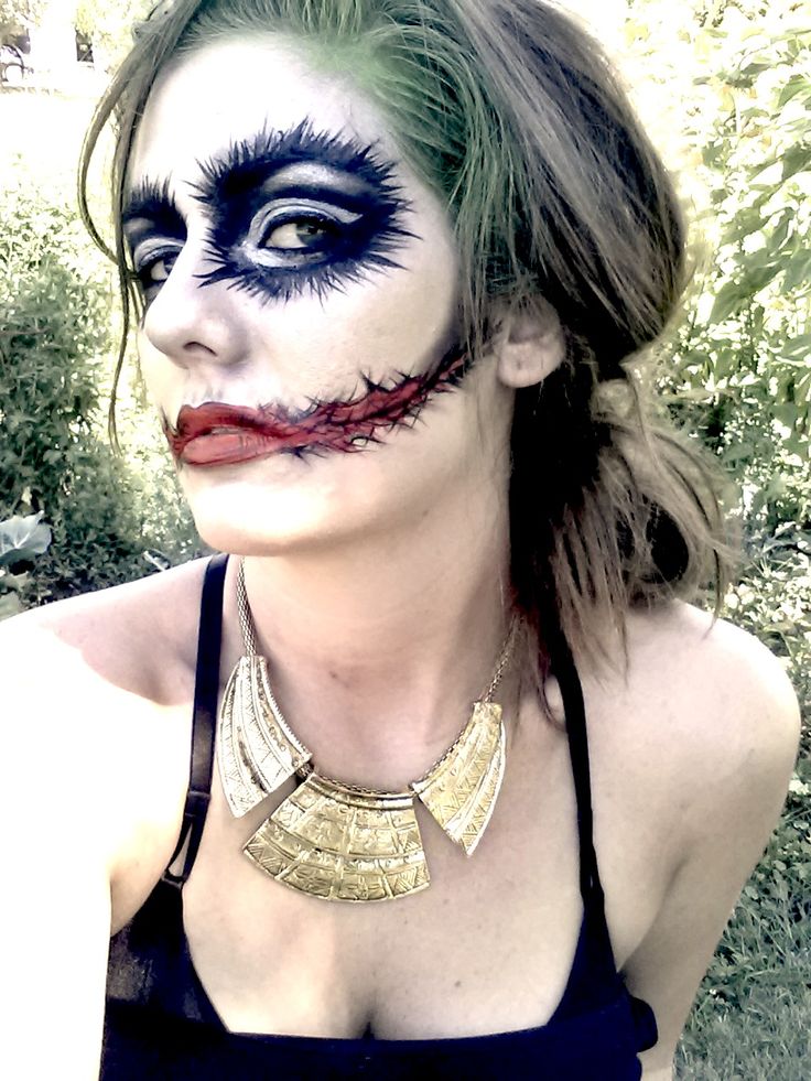Girls Joker Face Halloween Makeup
