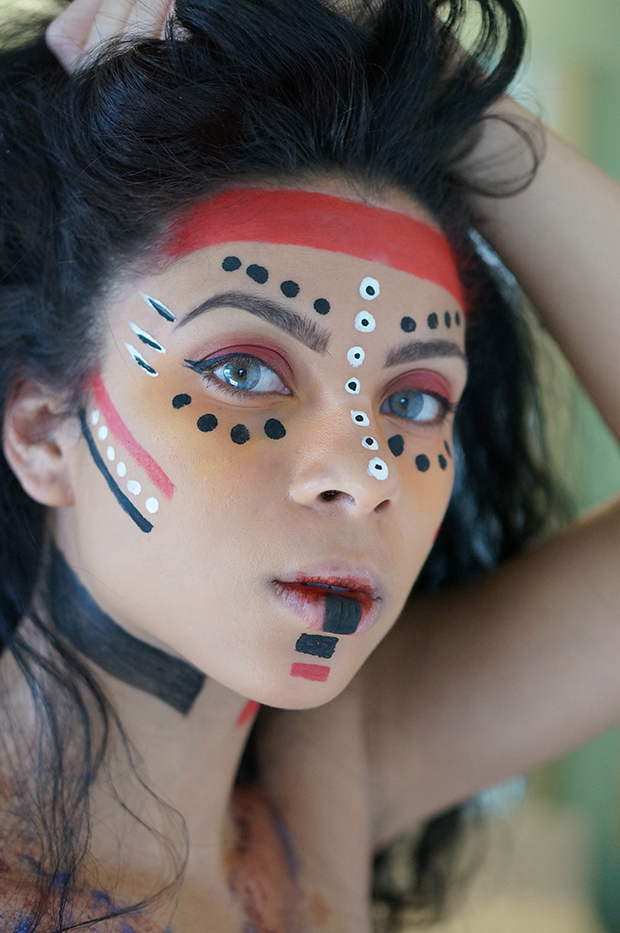 Warrior Princess Halloween Makeup for Girls