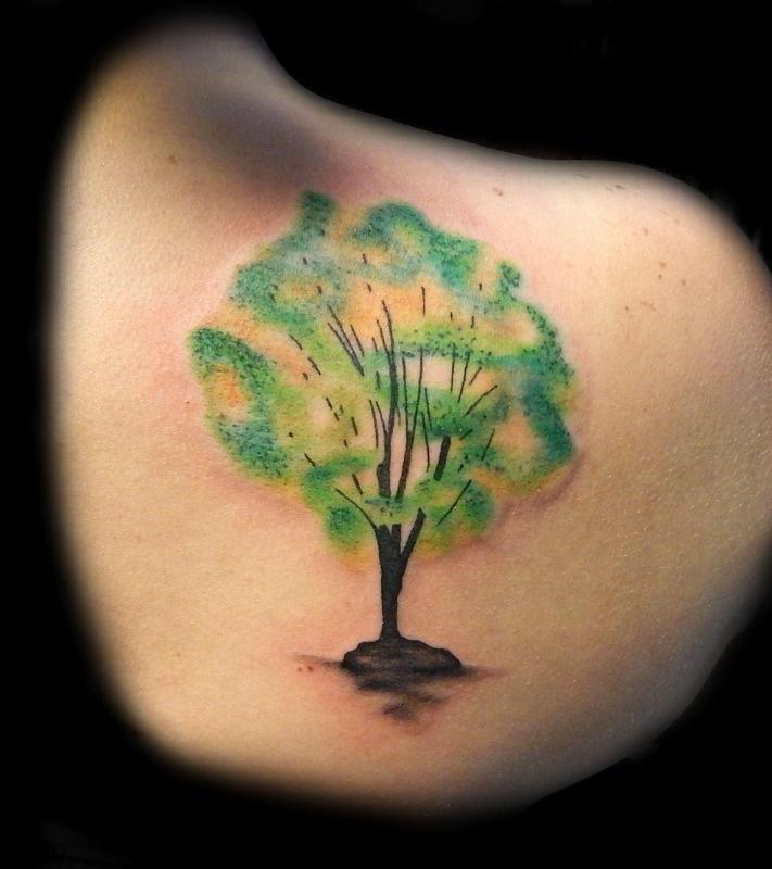 Watercolor-Tree-Tattoo