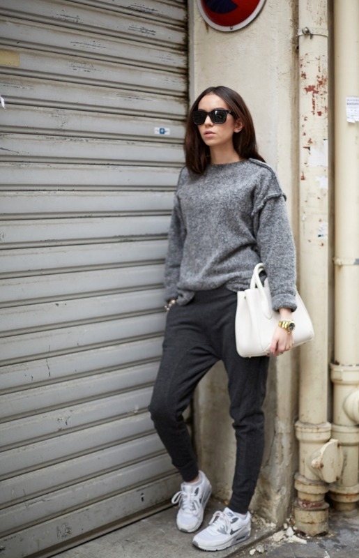 Womens-Grey-Oversized-Sweater