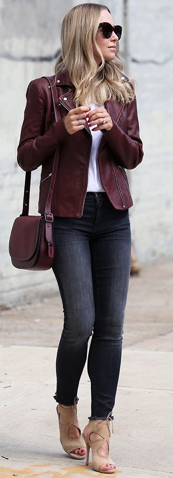 burgandy-jacket-black-and-white-outfits