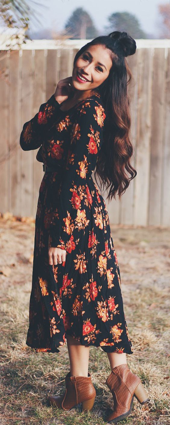 25 Stunning Floral Outfit Ideas For Fall Ohh My My