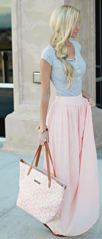 pink-dress-grey-top
