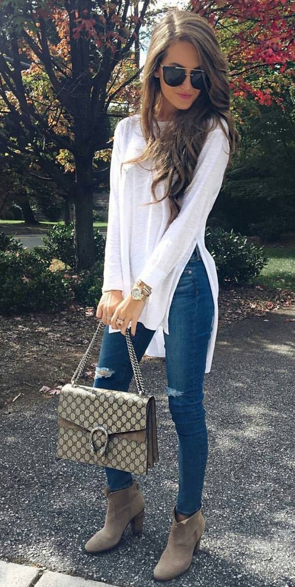 white-shiffone-top-ripped-jeans-suede-ankle-boots