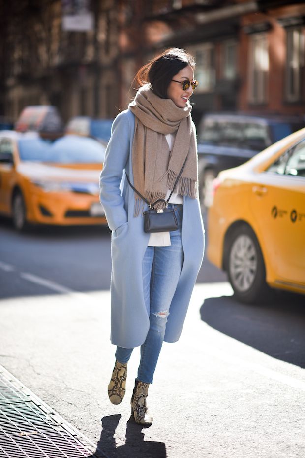 blue-trench-coat-and-brown-scarf
