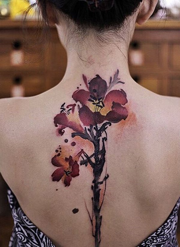 flower-spine-tattoo-ideas
