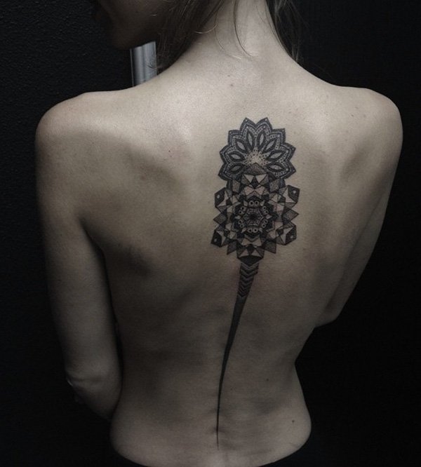 mandala-spine-tattoo