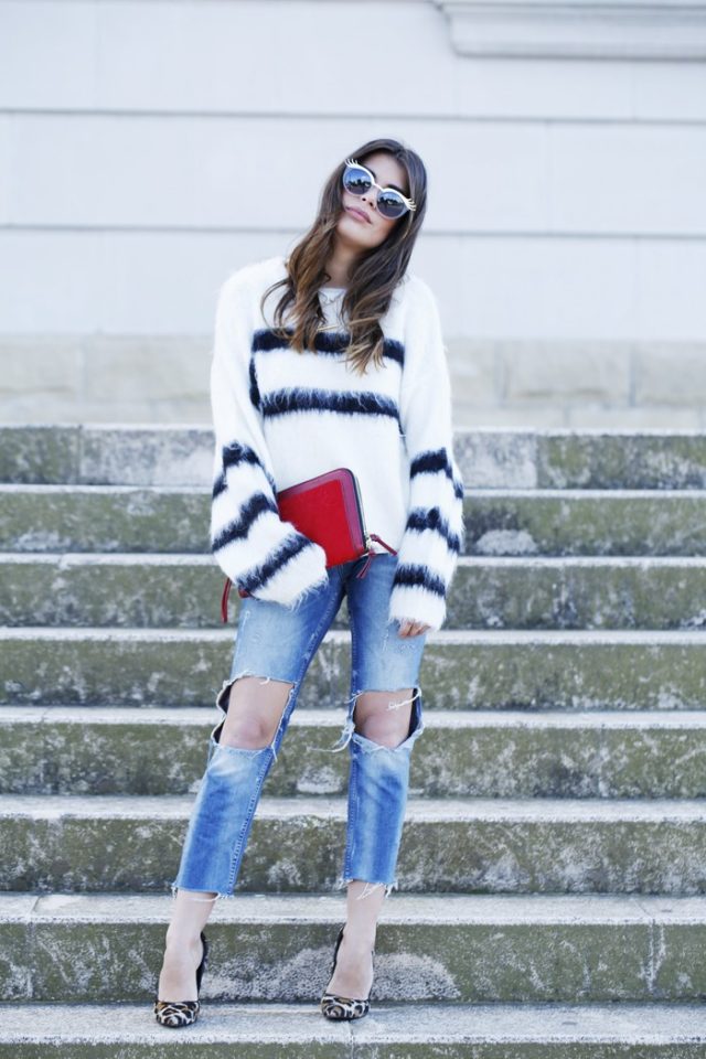 striped-sweater-and-ripped-jeans