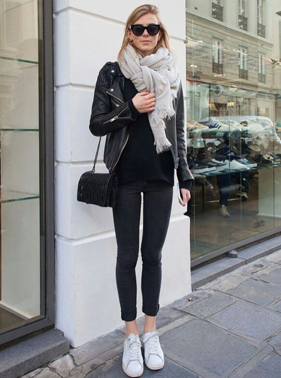 black-outfit-and-white-shoes